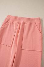 Round Neck Long Sleeve Top and Pants Set