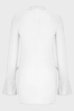 Mock Neck Long Sleeve Mini Dress