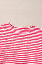 Striped Round Neck Long Sleeve Top