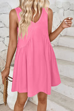 Lovelet Plunge Wide Strap Mini Tank Dress