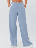 Side Striped Wide Leg Pants