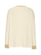 Waffle Knit Round Neck Long Sleeve T-Shirt